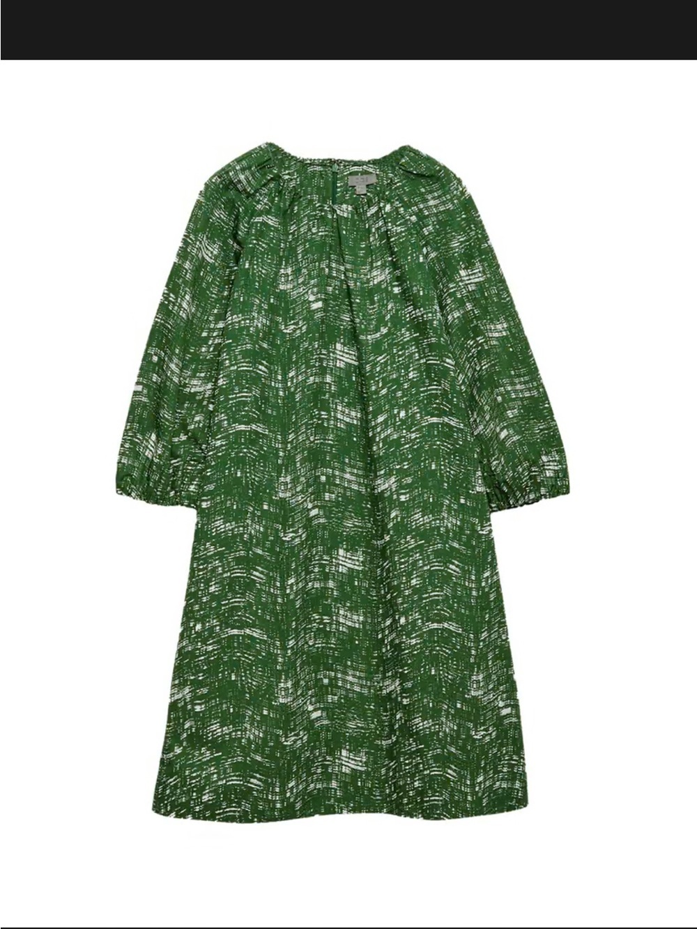 COS Green Printed Shift Dress in Size in Size 39 US 8